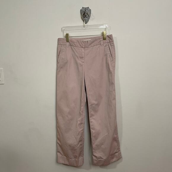 Vintage J. Crew 6R cream chino pants trouser Corpcore business mid rise wide leg - Picture 1 of 7